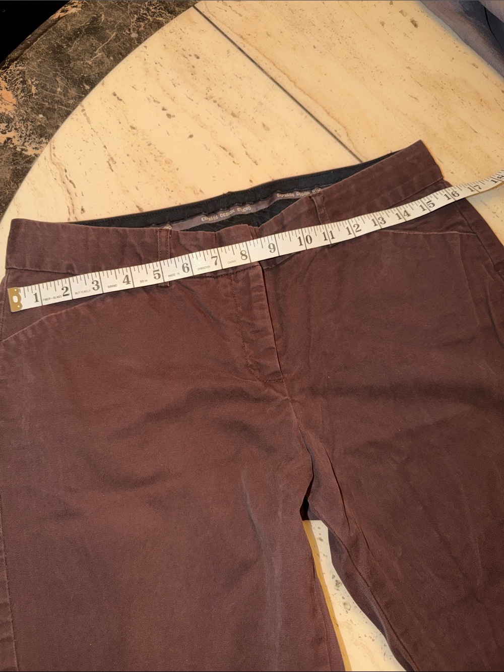 Express Design Studio Editor Vintage Boot Cut Trousers in Dark Brown 04' Cotton - Picture 4 of 7